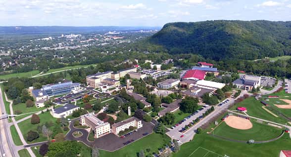 Aerial view of St. Mary's College campus