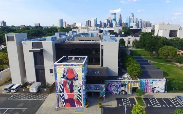 An aerial view of the Minneapolis College of Art and Design campus.