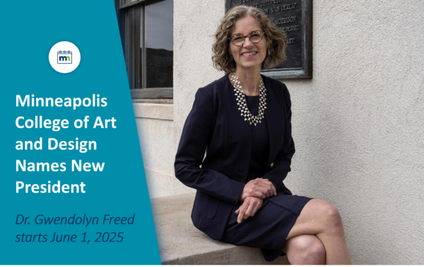 Photo and Announcement of Dr. Gwendolyn Freed as MCAD's 20th President, incoming June, 1, 2025